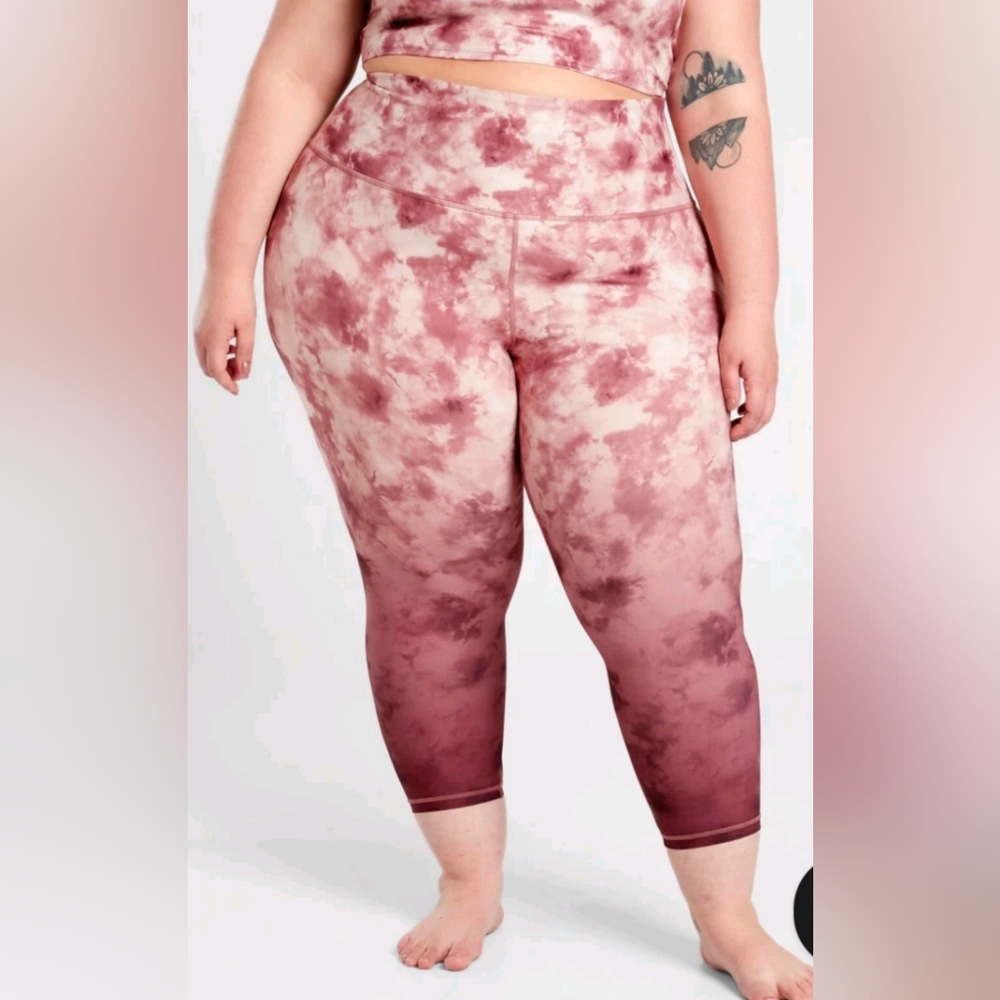 Athleta Womens Elation Pink Printed 7/8 Leggings